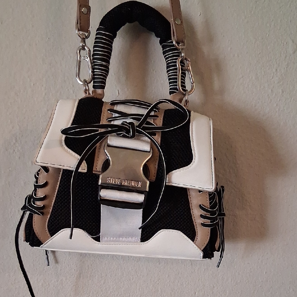 Steve Madden Black and White Women's Bag